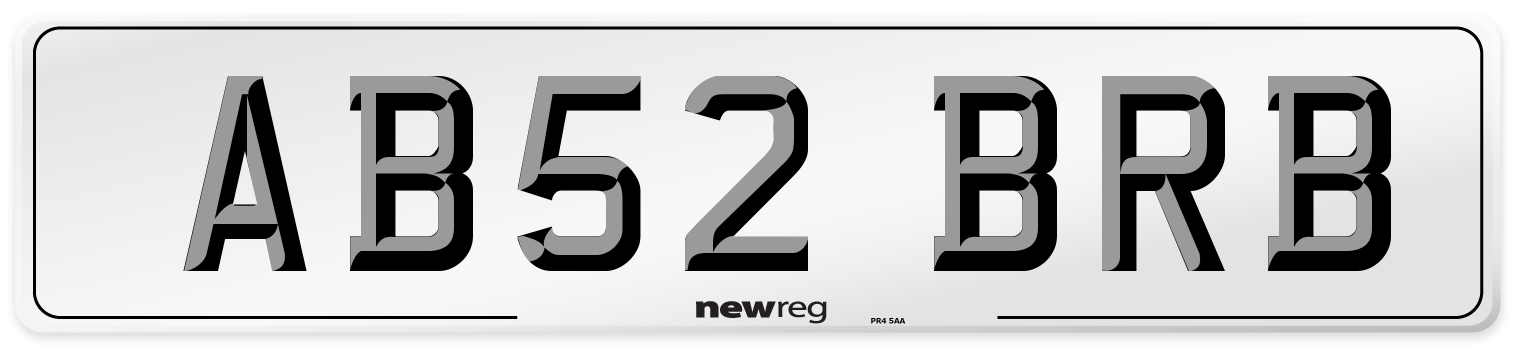 AB52 BRB Number Plate from New Reg